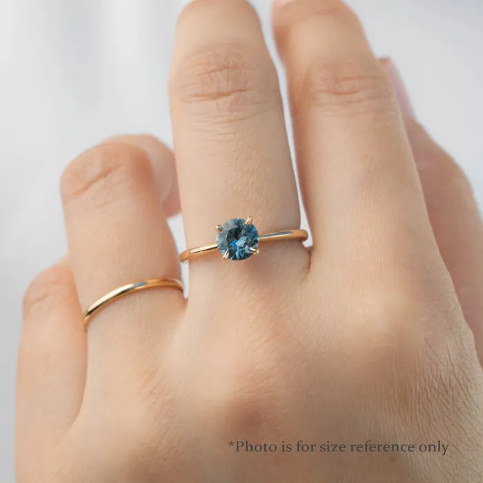 Envero Jewelry Jane Ring 086ct Round Montana Sapphire Ring 14K Yellow Gold One of a kind Rings Envero Jewelry Jane Ring 086ct Round Montana Sapphire Ring 14K Yellow Gold One of a kind Rings
