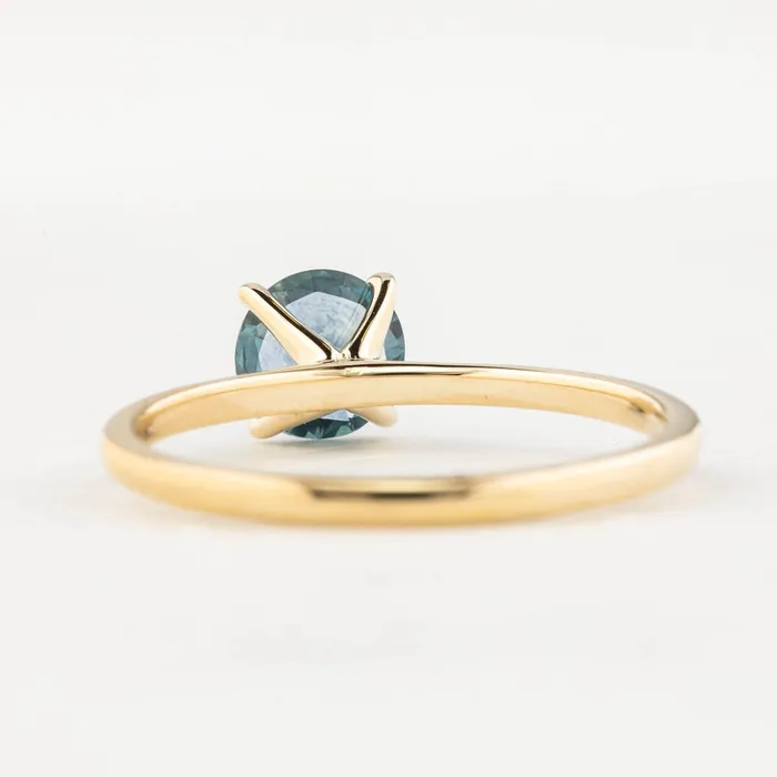 Envero Jewelry Jane Ring 086ct Round Montana Sapphire Ring 14K Yellow Gold One of a kind Rings Envero Jewelry Jane Ring 086ct Round Montana Sapphire Ring 14K Yellow Gold One of a kind Rings