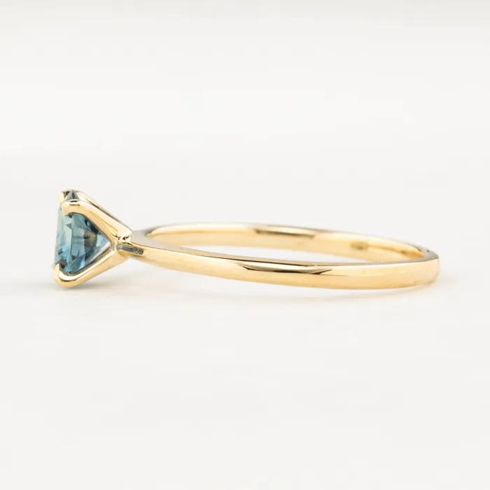 Envero Jewelry Jane Ring 086ct Round Montana Sapphire Ring 14K Yellow Gold One of a kind Rings Envero Jewelry Jane Ring 086ct Round Montana Sapphire Ring 14K Yellow Gold One of a kind Rings