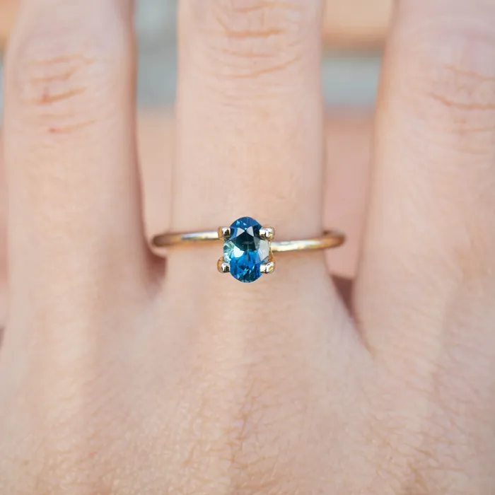 Envero Jewelry Rings 096ct Oval Cut Blue Green Montana Sapphire Envero Jewelry Rings 096ct Oval Cut Blue Green Montana Sapphire