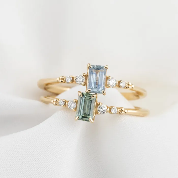 Envero Jewelry Rings Estel Fleur Four Prongs Ring 045ct Blue Green Montana Sapphire 14k Yellow Gold Envero Jewelry Rings Estel Fleur Four Prongs Ring 045ct Blue Green Montana Sapphire 14k Yellow Gold
