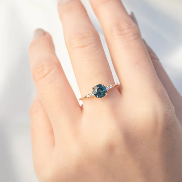 Envero Jewelry Rings Estel Luxe Ring 116ct Blue Green Montana Sapphire One of a kind Envero Jewelry Rings Estel Luxe Ring 116ct Blue Green Montana Sapphire One of a kind