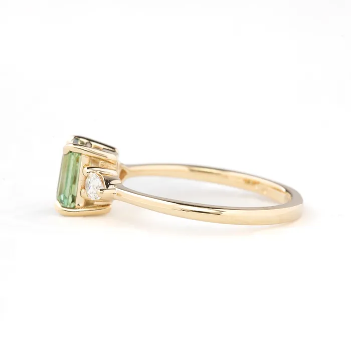 Envero Jewelry Rings Olivia Ring 120ct Light Green Montana Sapphire 14k Yellow Gold One of a kind Envero Jewelry Rings Olivia Ring 120ct Light Green Montana Sapphire 14k Yellow Gold One of a kind