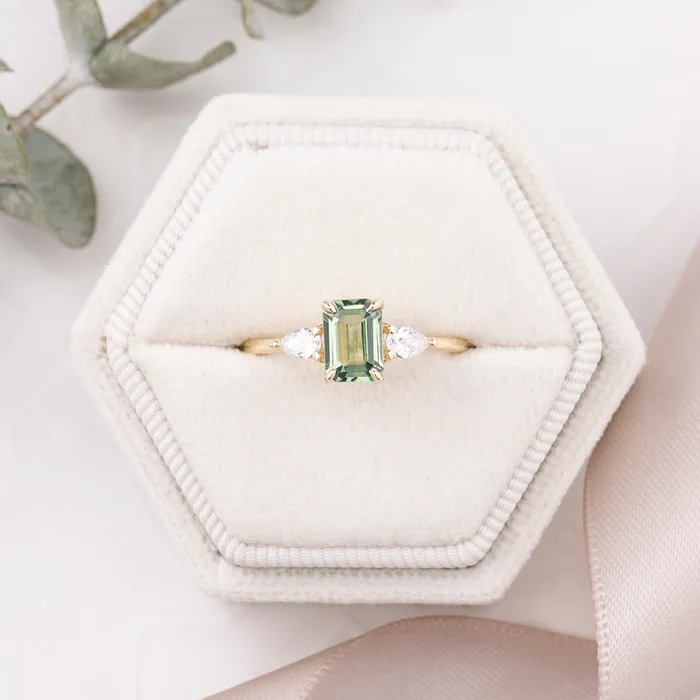 Envero Jewelry Rings Olivia Ring 120ct Light Green Montana Sapphire 14k Yellow Gold One of a kind Envero Jewelry Rings Olivia Ring 120ct Light Green Montana Sapphire 14k Yellow Gold One of a kind