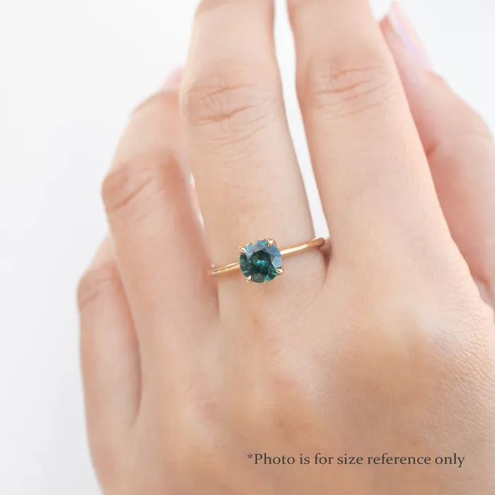 Envero Jewelry Rings Sara Ring 089ct Light Blue Green Round Montana Sapphire 14K Yellow Gold One of a kind Envero Jewelry Rings Sara Ring 089ct Light Blue Green Round Montana Sapphire 14K Yellow Gold One of a kind
