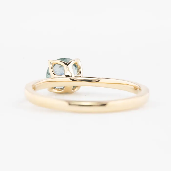 Envero Jewelry Rings Sara Ring 089ct Light Blue Green Round Montana Sapphire 14K Yellow Gold One of a kind Envero Jewelry Rings Sara Ring 089ct Light Blue Green Round Montana Sapphire 14K Yellow Gold One of a kind