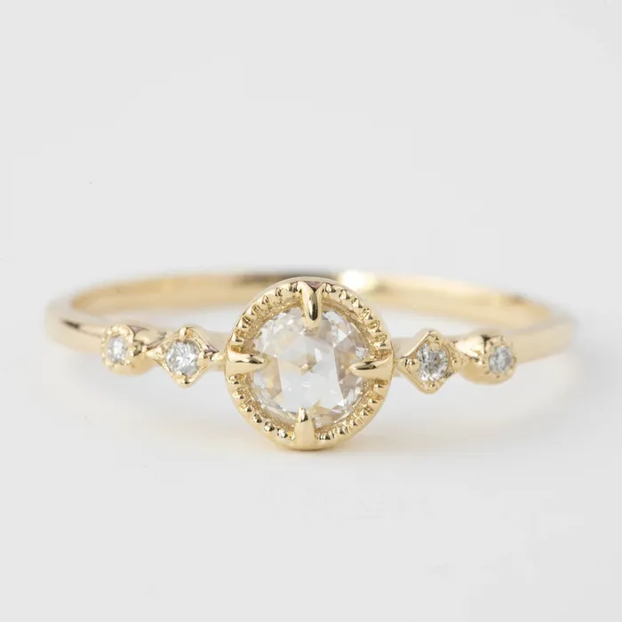 Envero Jewelry Rings Stella Ring 020ct Round Rose Cut Diamond 14k Yellow Gold One of a kind Envero Jewelry Rings Stella Ring 020ct Round Rose Cut Diamond 14k Yellow Gold One of a kind