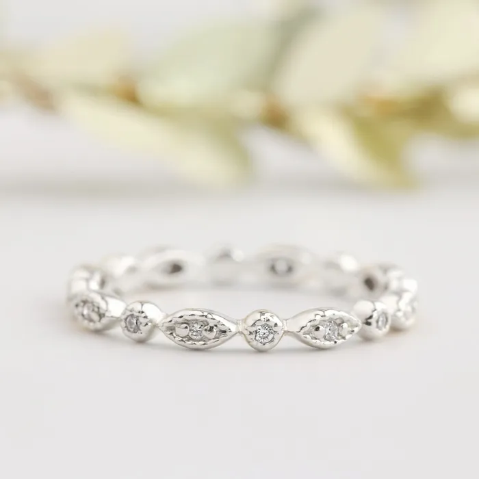 Envero Jewelry Rings Tia Petite Half Full Eternity Ring Envero Jewelry Rings Tia Petite Half Full Eternity Ring