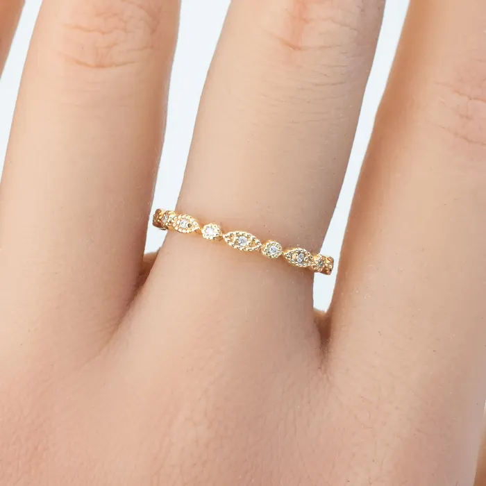 Envero Jewelry Rings Tia Petite Half Full Eternity Ring Envero Jewelry Rings Tia Petite Half Full Eternity Ring