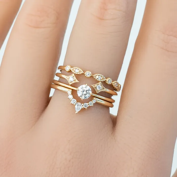 Envero Jewelry Rings Tia Petite Half Full Eternity Ring Envero Jewelry Rings Tia Petite Half Full Eternity Ring