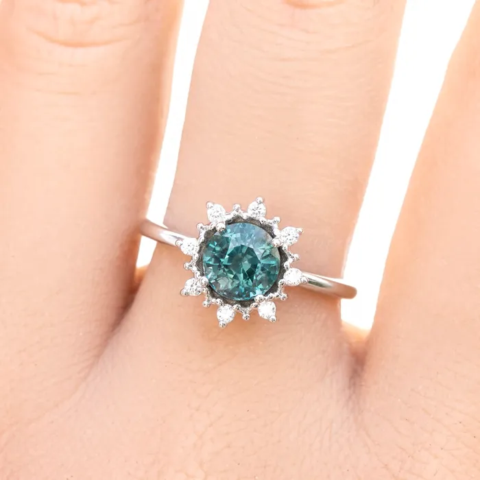 Envero Jewelry Rings Victoria Ring 169ct Green Montana Sapphire 14k White Gold One of a kind Envero Jewelry Rings Victoria Ring 169ct Green Montana Sapphire 14k White Gold One of a kind