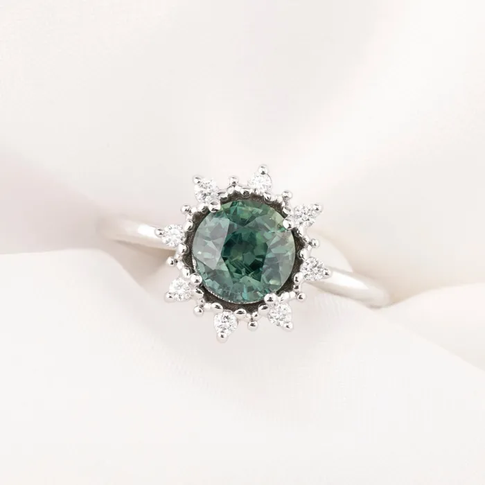Envero Jewelry Rings Victoria Ring 169ct Green Montana Sapphire 14k White Gold One of a kind Envero Jewelry Rings Victoria Ring 169ct Green Montana Sapphire 14k White Gold One of a kind