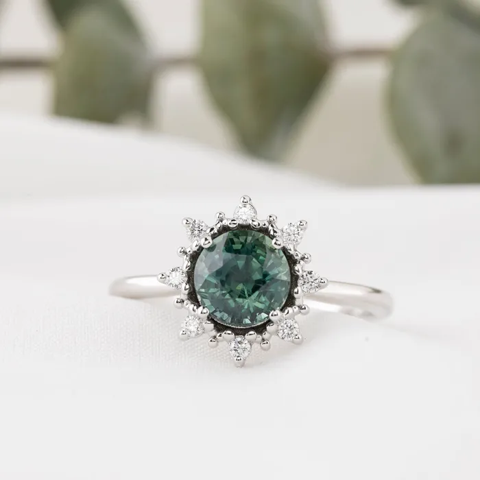Envero Jewelry Rings Victoria Ring 169ct Green Montana Sapphire 14k White Gold One of a kind Envero Jewelry Rings Victoria Ring 169ct Green Montana Sapphire 14k White Gold One of a kind