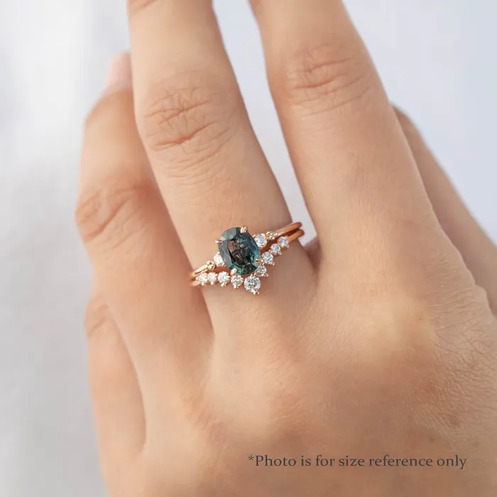 Estel Ring 132ct Teal Blue Oval Queensland Sapphire 14K Rose Gold One of a kind Envero Jewelry Rings Estel Ring 132ct Teal Blue Oval Queensland Sapphire 14K Rose Gold One of a kind Envero Jewelry Rings
