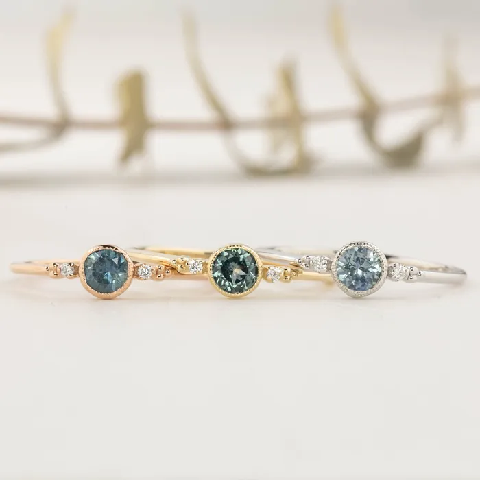 Estel Ring 43mm 04ct Blue Green Montana Sapphire Envero Jewelry Rings Estel Ring 43mm 04ct Blue Green Montana Sapphire Envero Jewelry Rings