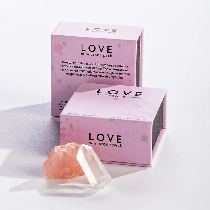 GeoCentral Mini Stone Box Love Rings