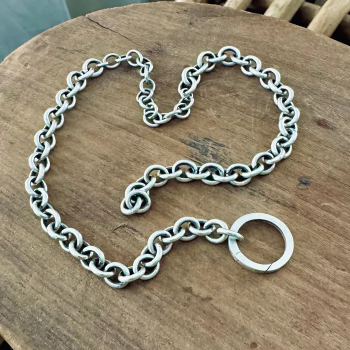 HeidiJHale Designs Rings Sterling Silver Hollow Chain Charm Holder HeidiJHale Designs Rings Sterling Silver Hollow Chain Charm Holder