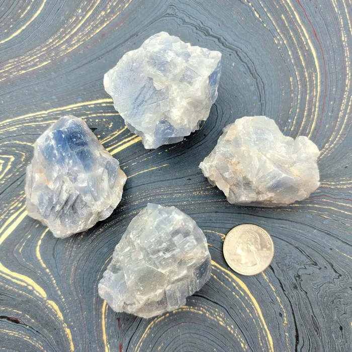 Jensen Rocks Rings Raw Blue Calcite