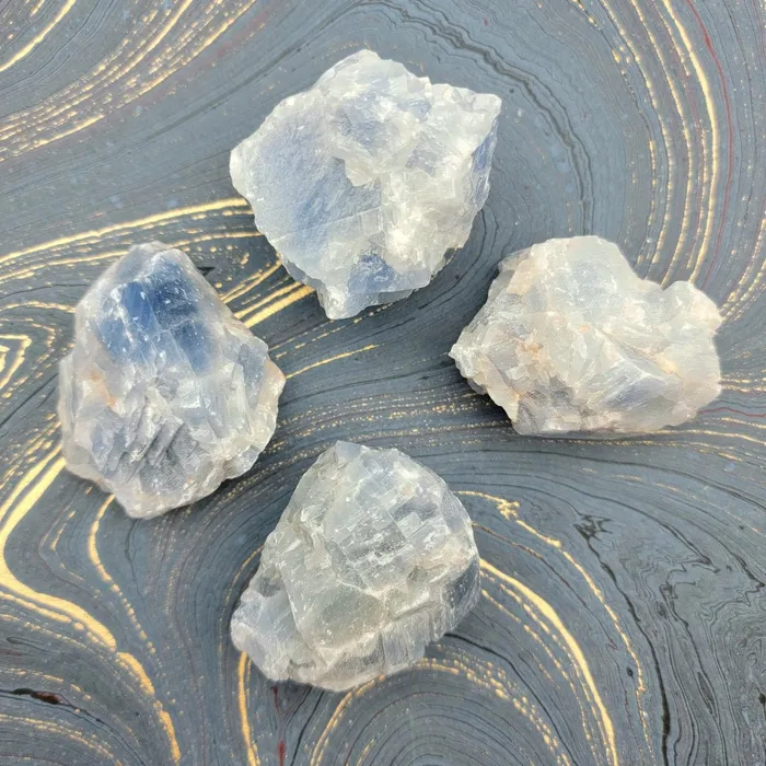 Jensen Rocks Rings Raw Blue Calcite