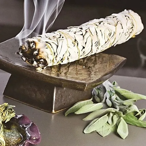 Large White Sage Smudge Bundle Faiza Naturals Earrings