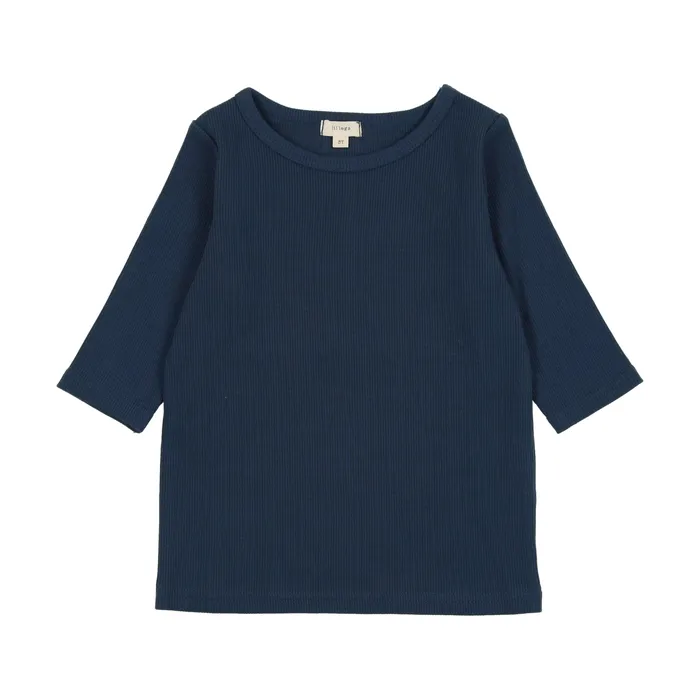 Lil Legs Three Quarter TShirt Deep Blue Lil Legs Rings