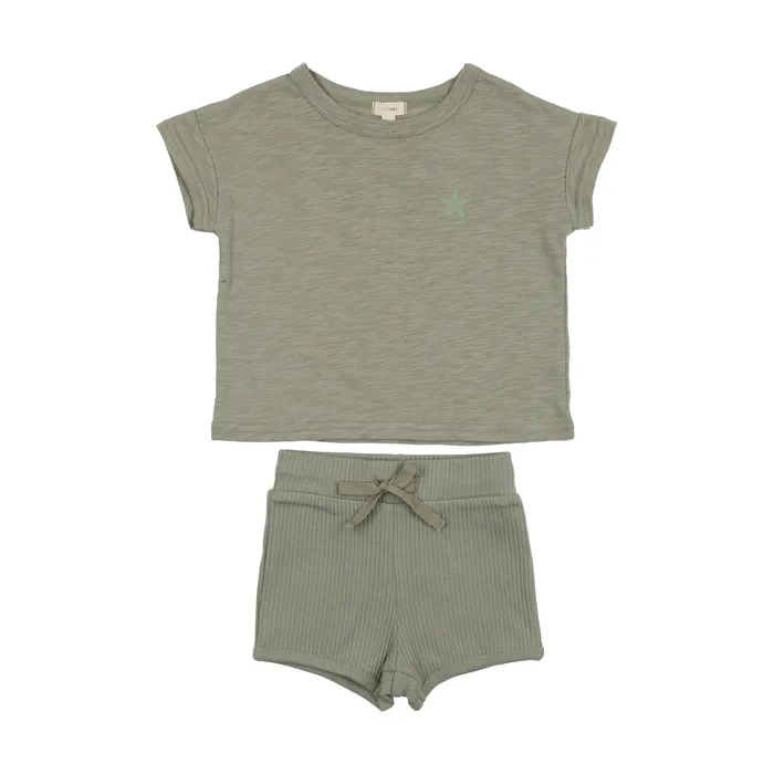 Lil Legs Toddler Boys Set Green Star Lil Legs Earrings