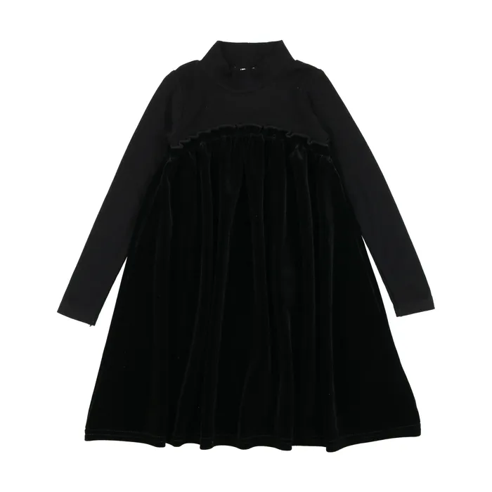 Lil Legs Velour Shabbos Robe Short Black Lil Legs Rings