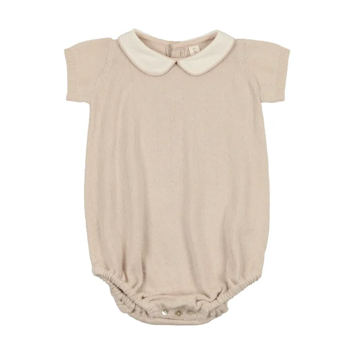 Lilette Earrings Lilette Dotted Knit Romper Taupe