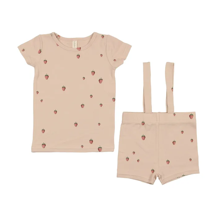 Lilette Printed Fruit Short Set PeachStrawberry Lilette Earrings
