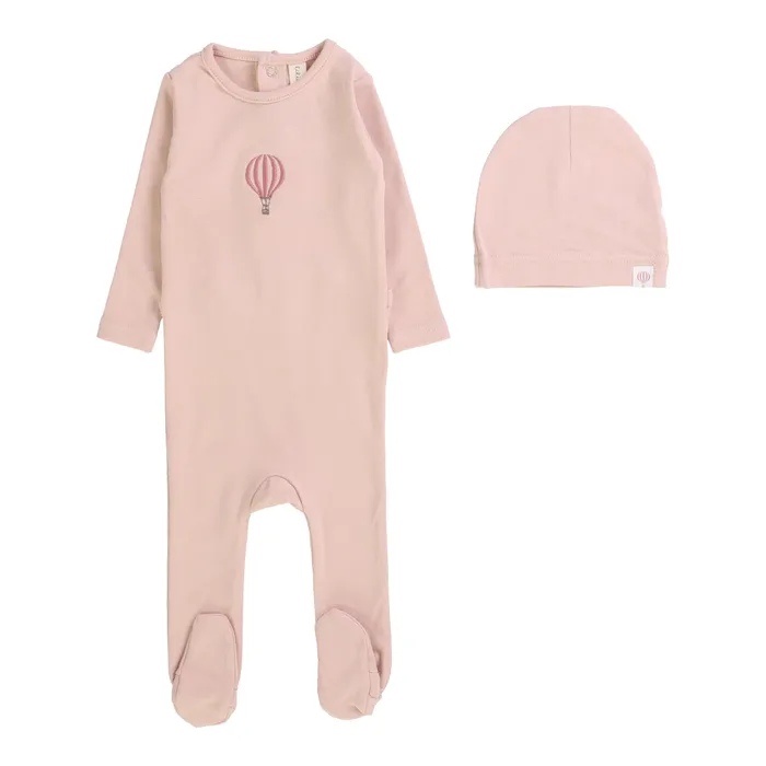 Lilette Single Hot Air Balloon Footie Set Peach Lilette Earrings