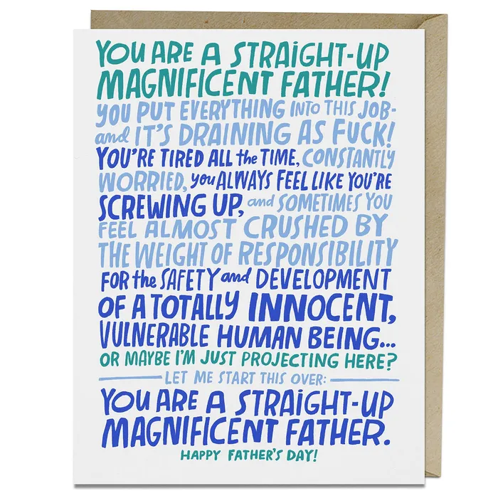 Magnificent Father Card Em Friends Earrings
