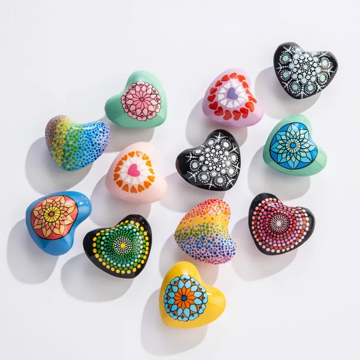Mandala Chime Hearts GeoCentral Earrings