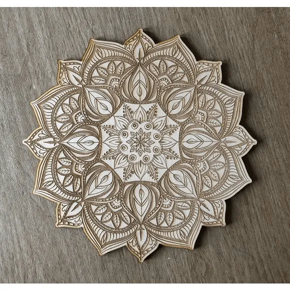 Mandala Crystal Grid 16 Zen and Meow Earrings