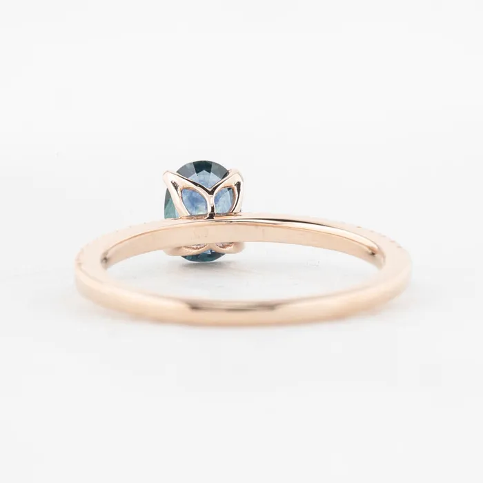 Maria Ring 09ct Blue Green Montana Sapphire 14K Rose Gold One of a kind Envero Jewelry Rings Maria Ring 09ct Blue Green Montana Sapphire 14K Rose Gold One of a kind Envero Jewelry Rings