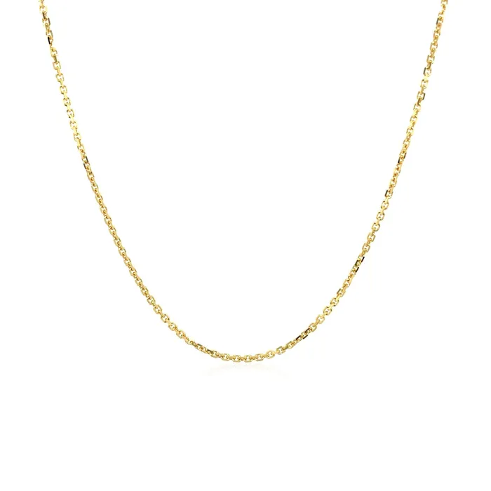 MayaMila 10k Yellow Gold Adjustable Cable Chain 09mm Rings