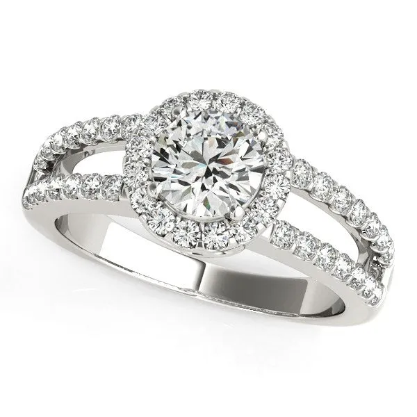 mayamila Rings 14K White Gold Round Diamond Split Shank Design Engagement Ring 78 ct tw mayamila Rings 14K White Gold Round Diamond Split Shank Design Engagement Ring 78 ct tw