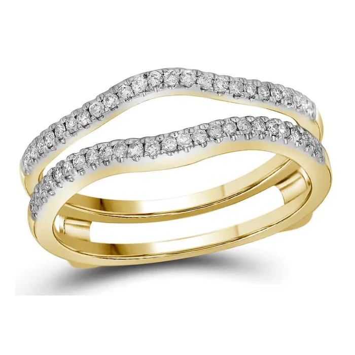 mayamila Rings 14kt Yellow Gold Womens Diamond Ring Guard Wrap Solitaire Band Enhancer 14 Cttw mayamila Rings 14kt Yellow Gold Womens Diamond Ring Guard Wrap Solitaire Band Enhancer 14 Cttw