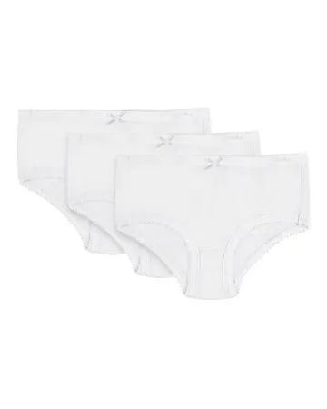 Memoi Earrings Memoi Girls Solid Panties 3Pack MKU1001