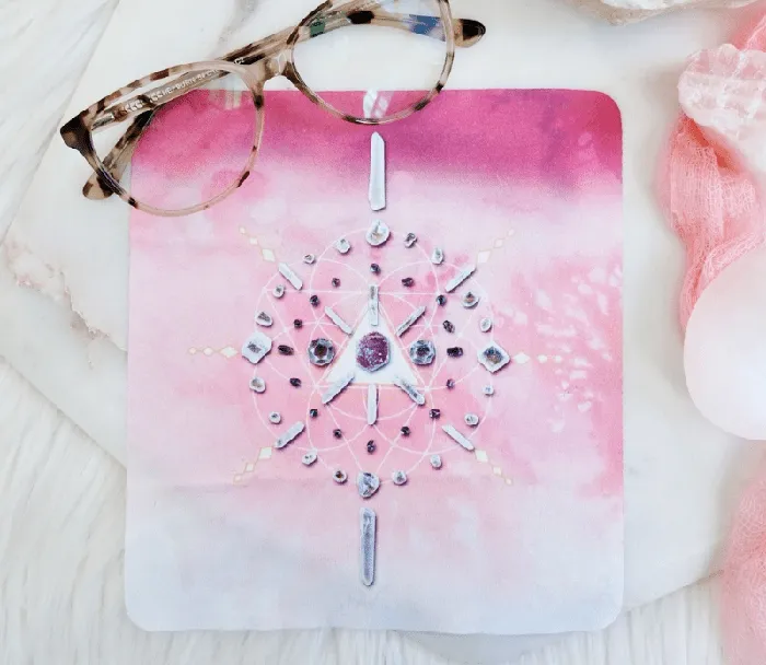 Microfiber Crystal Grid Cloth Glass Cleaning Cloth Goddess Provisions Earrings