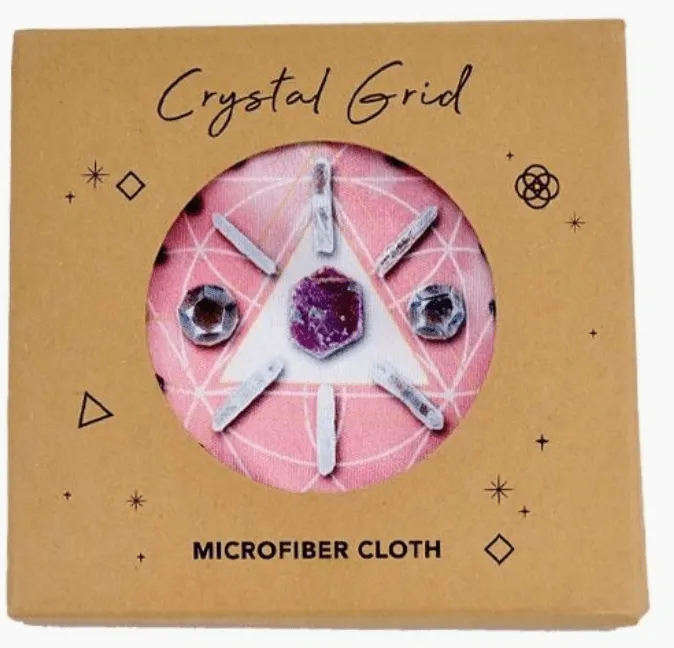 Microfiber Crystal Grid Cloth Glass Cleaning Cloth Goddess Provisions Earrings