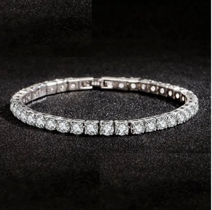 Mystic Flavia Bracelets St Vince White Zircon Silver Tennis Bracelet