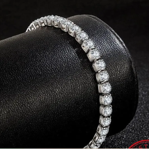 Mystic Flavia Bracelets St Vince White Zircon Silver Tennis Bracelet
