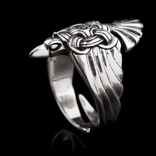 Northan Rings Winged Viking Raven Ring