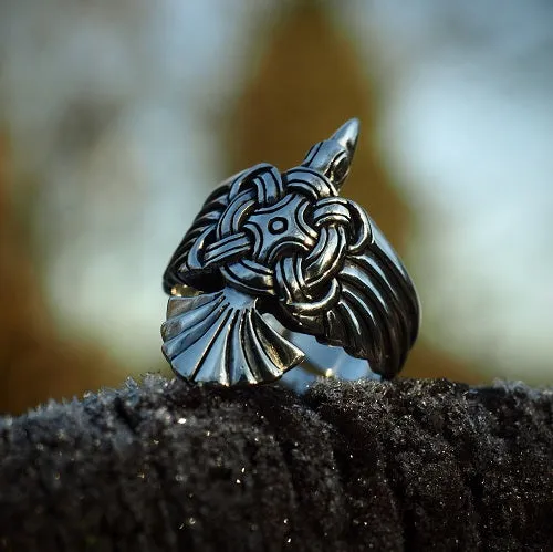 Northan Rings Winged Viking Raven Ring