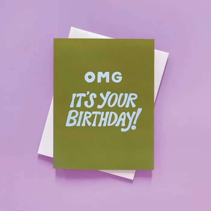 Odd Daughter Paper Co OMG Birthday Birthday Card Earrings
