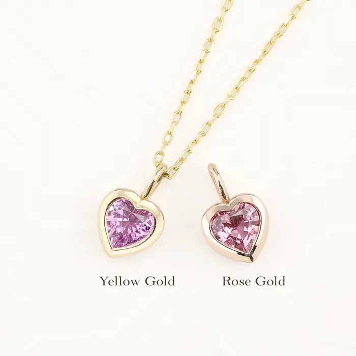 Pink Sapphire Heart Charm 14K Gold Envero Jewelry Earrings Pink Sapphire Heart Charm 14K Gold Envero Jewelry Earrings