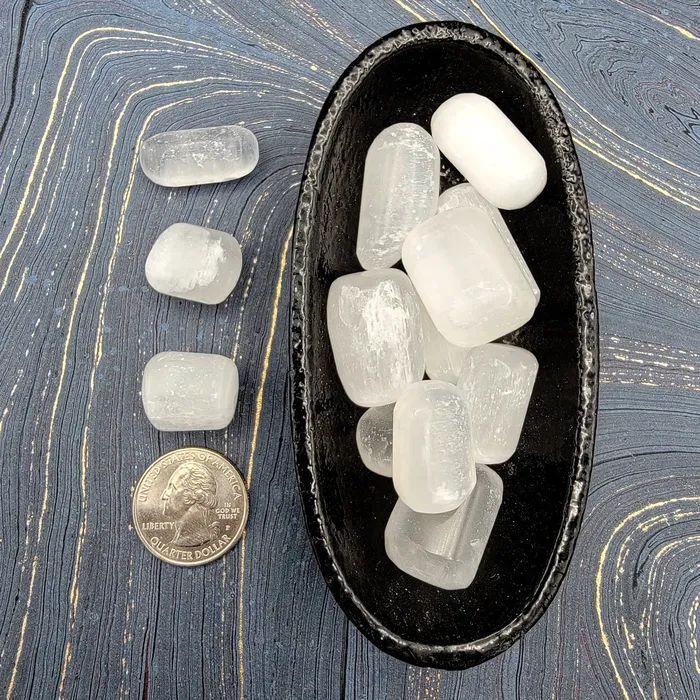 Raiders of the Lost Art Earrings Selenite clears energy blockages
