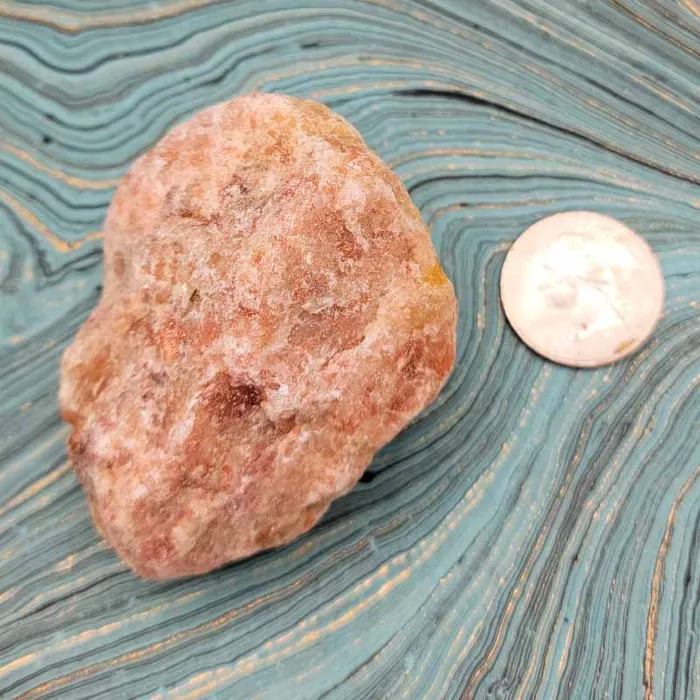 Raw Natural Sunstone Oceanic Linkways Earrings