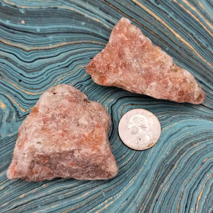 Raw Natural Sunstone Oceanic Linkways Earrings