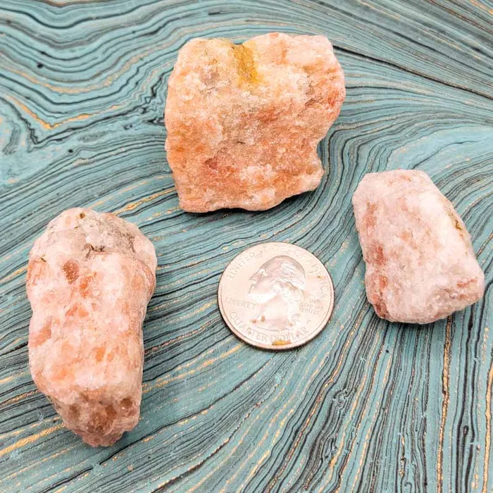 Raw Natural Sunstone Oceanic Linkways Earrings